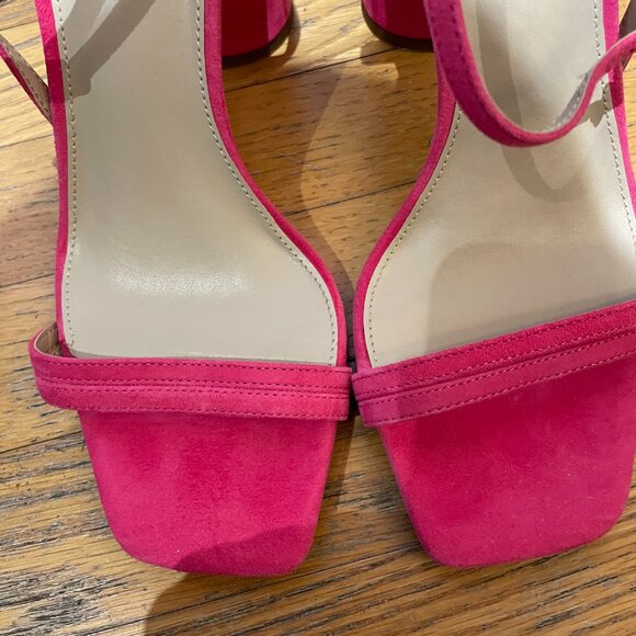 Sam Edelman Kit Ankle Strap Sandals Pink Suede Women's Size 8.5 EUC - Picture 9 of 11